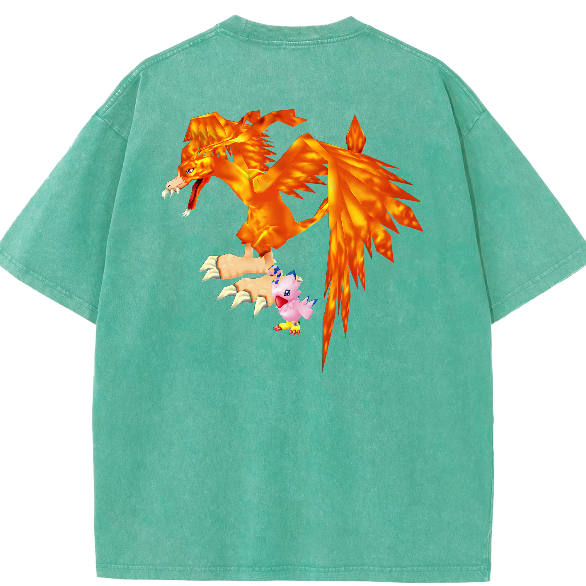 （画像用） Digimon デジタルモンスター/デジモン 綿100% ヴィンテージ風 半袖Tシャツ（背面プリント）